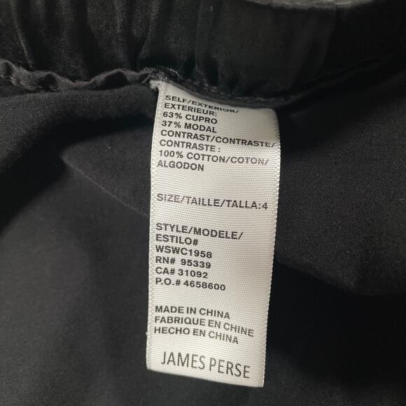 James Perse Pants 4 XL Black Satin Wide Leg Evening Dressy Drawstring Silky - Picture 4 of 7